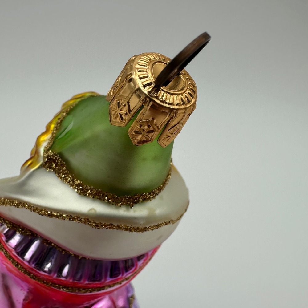 Vintage Blown Glass Cinderella Fairy Godmother Christmas Ornament Kurt Adler - Picture 10 of 11